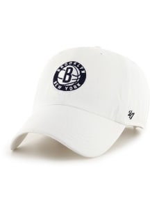 47 Brooklyn Nets Clean Up Adjustable Hat - White