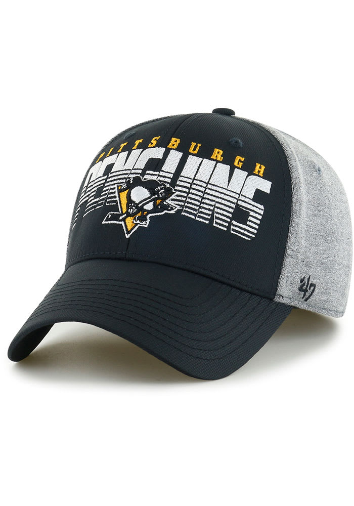 47 Pittsburgh Penguins Mens Black Abacus Contender Flex Hat