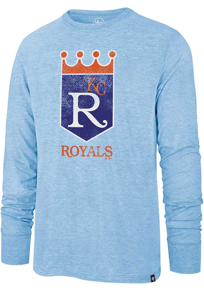 47 Women's Kansas City Royals Blue Celeste Long Sleeve T-Shirt