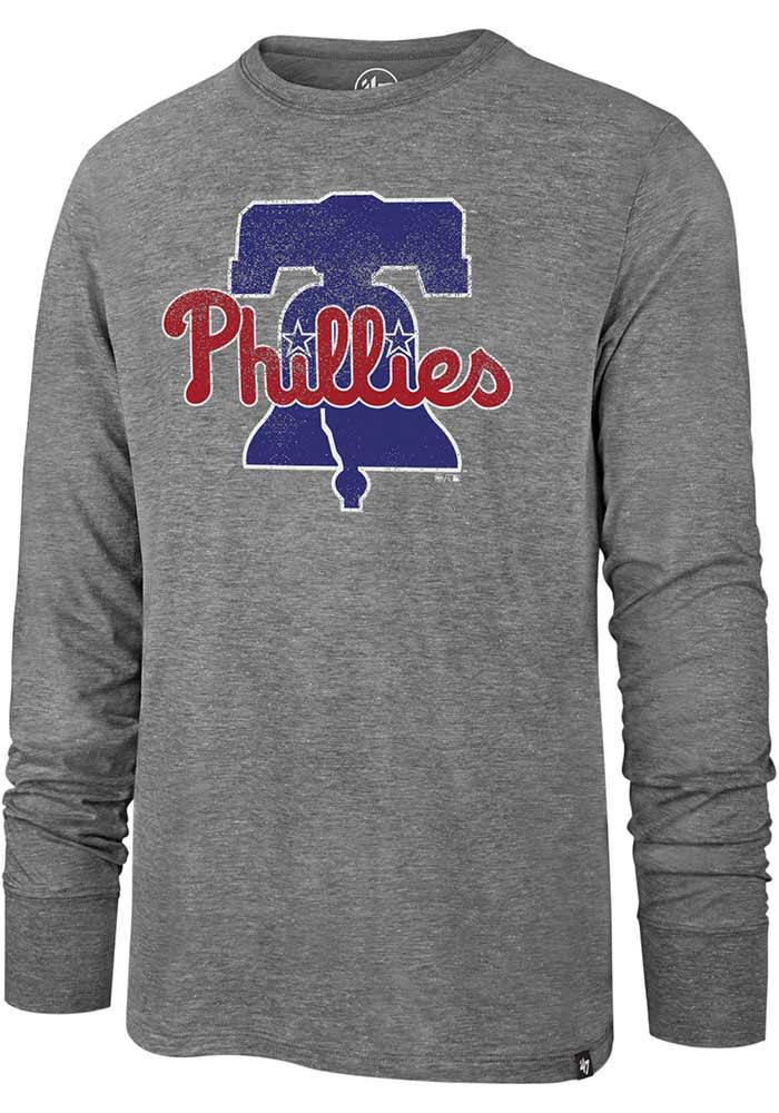 Majestic Philadelphia Phillies Mens Blue Phillies Pennant Long Sleeve Hoodie