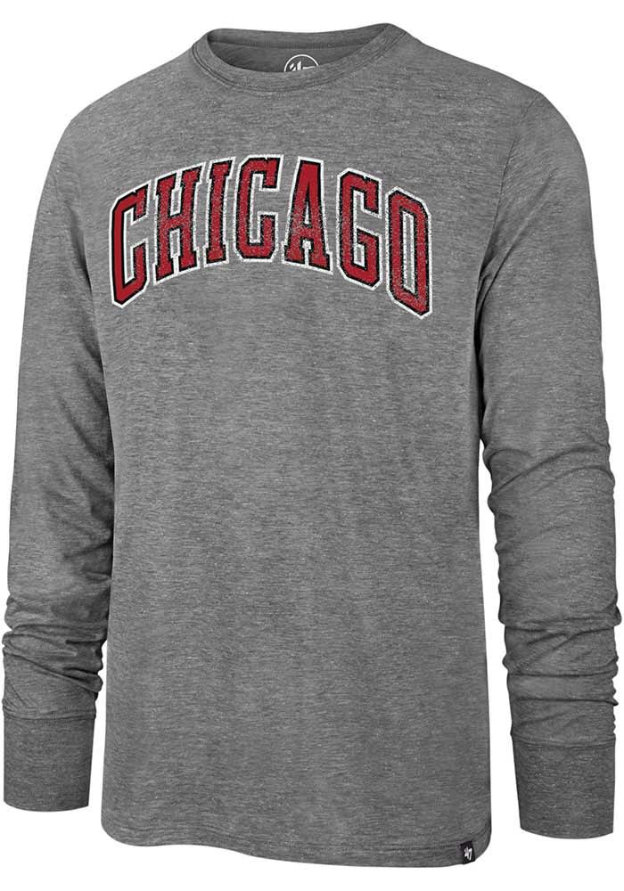 47 Chicago Bulls Grey Match Long Sleeve Fashion T Shirt