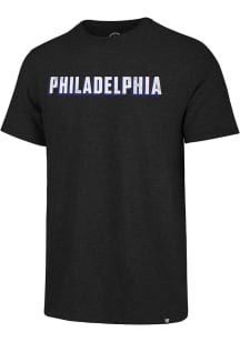 47 Philadelphia 76ers Black Match Short Sleeve Fashion T Shirt