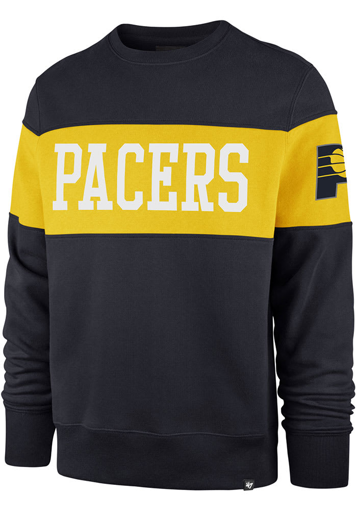 47 Indiana Pacers Mens Navy Blue Interstate Long Sleeve Fashion Sweatshirt