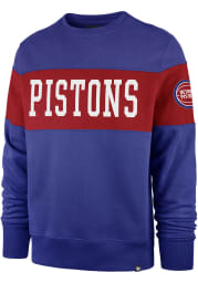 47 Detroit Pistons Mens Blue Interstate Long Sleeve Fashion Sweatshirt
