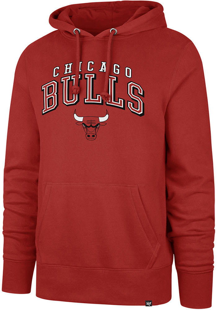 47 Chicago Bulls Mens Red DOUBLE DECKER Long Sleeve Hoodie