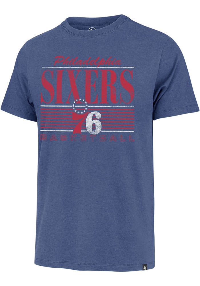 47 Philadelphia 76ers Blue REMIX FRANKLIN Short Sleeve Fashion T Shirt