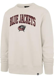 47 Columbus Blue Jackets Mens White Arch Gamebreak Long Sleeve Crew Sweatshirt
