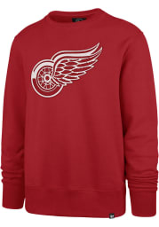 47 Detroit Red Wings Mens Red Gamebreak Headline Long Sleeve Crew Sweatshirt