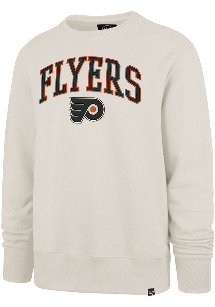 47 Philadelphia Flyers Mens White Arch Gamebreak Long Sleeve Crew Sweatshirt
