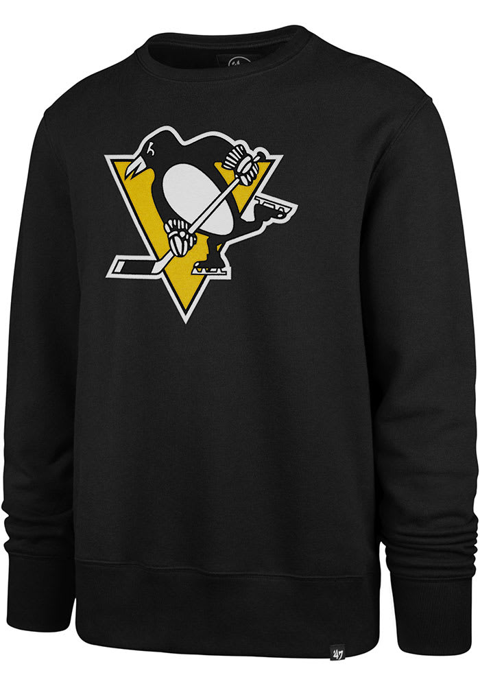 47 Pittsburgh Penguins Mens Black Gamebreak Headline Long Sleeve Crew Sweatshirt