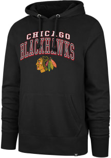 47 Chicago Blackhawks Mens Black Double Decker Long Sleeve Hoodie
