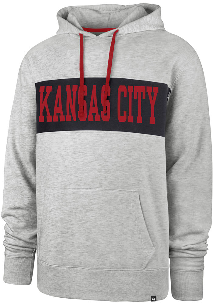 47 Kansas City Scouts Mens Grey Relay Chest Pass Fashion Hood