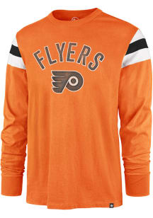 47 Philadelphia Flyers Orange Franklin Rooted Long Sleeve Fashion T Shirt