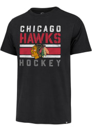 47 Chicago Blackhawks Black Top Bins Franklin Short Sleeve Fashion T Shirt