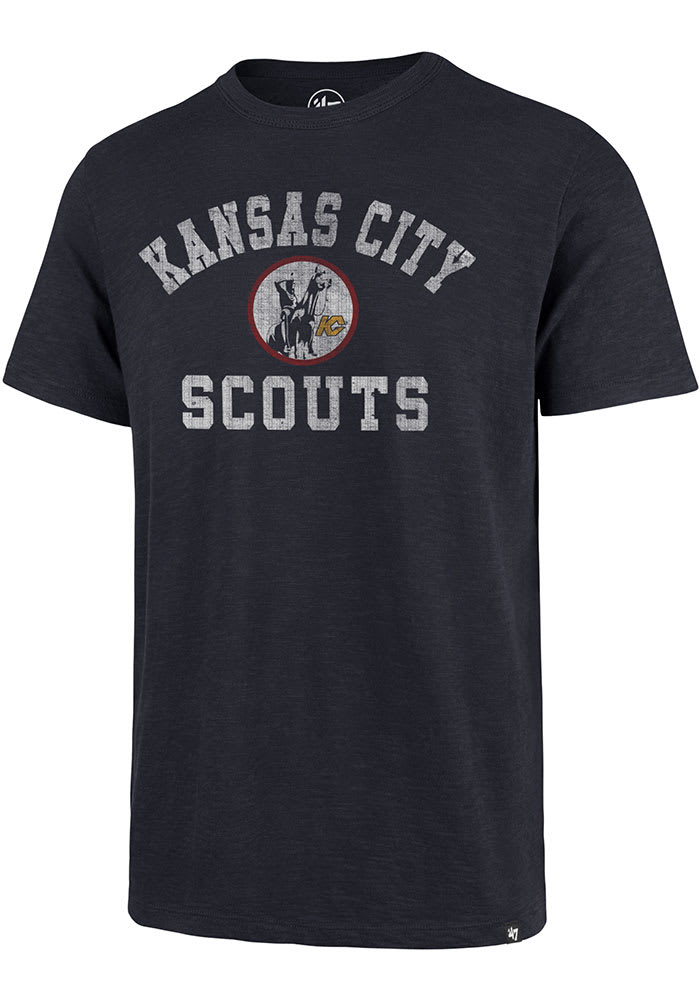 47 Kansas City Scouts Navy Blue Odessa Scrum Short Sleeve Fashion T Shirt