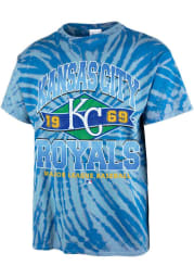 47 Kansas City Royals Blue Brickhouse Tubular Short Sleeve Fashion T Shirt