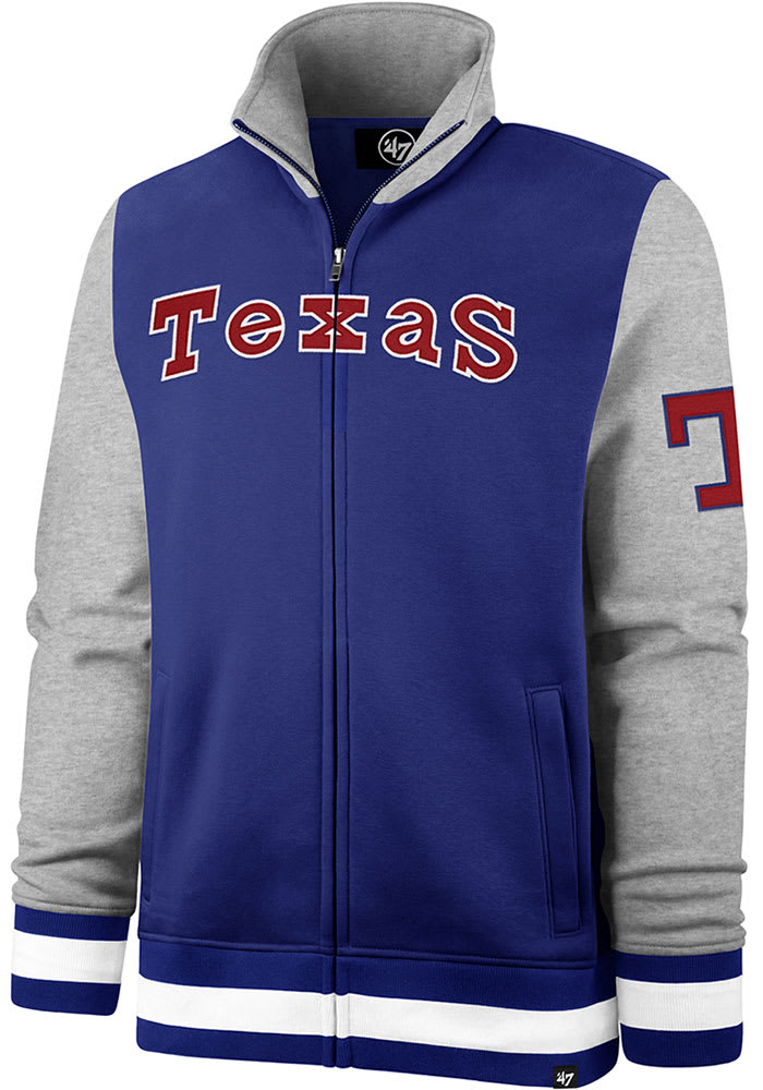 47 Texas Rangers Mens Blue Iconic Track Jacket