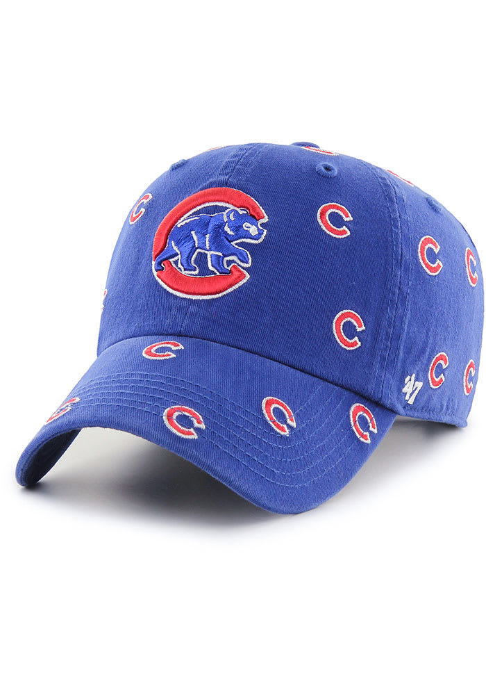 47 Chicago Cubs Blue Confetti Clean Up Womens Adjustable Hat