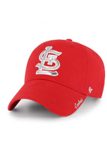 47 St Louis Cardinals Red Sparkle Clean Up Womens Adjustable Hat
