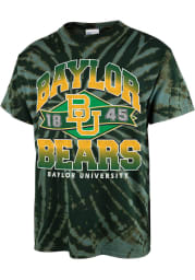 47 Baylor Bears Green Tie Dye Brickhouse Vintage Tubular Short Sleeve Fashion T Shirt