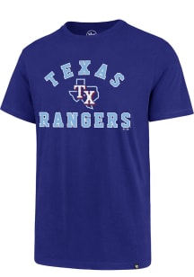 47 Texas Rangers Blue Varsity Arch Rival Short Sleeve T Shirt