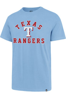 47 Texas Rangers Light Blue Varsity Arch Rival Short Sleeve T Shirt
