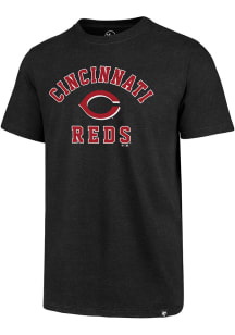 47 Cincinnati Reds Black Varsity Arch Club Short Sleeve T Shirt