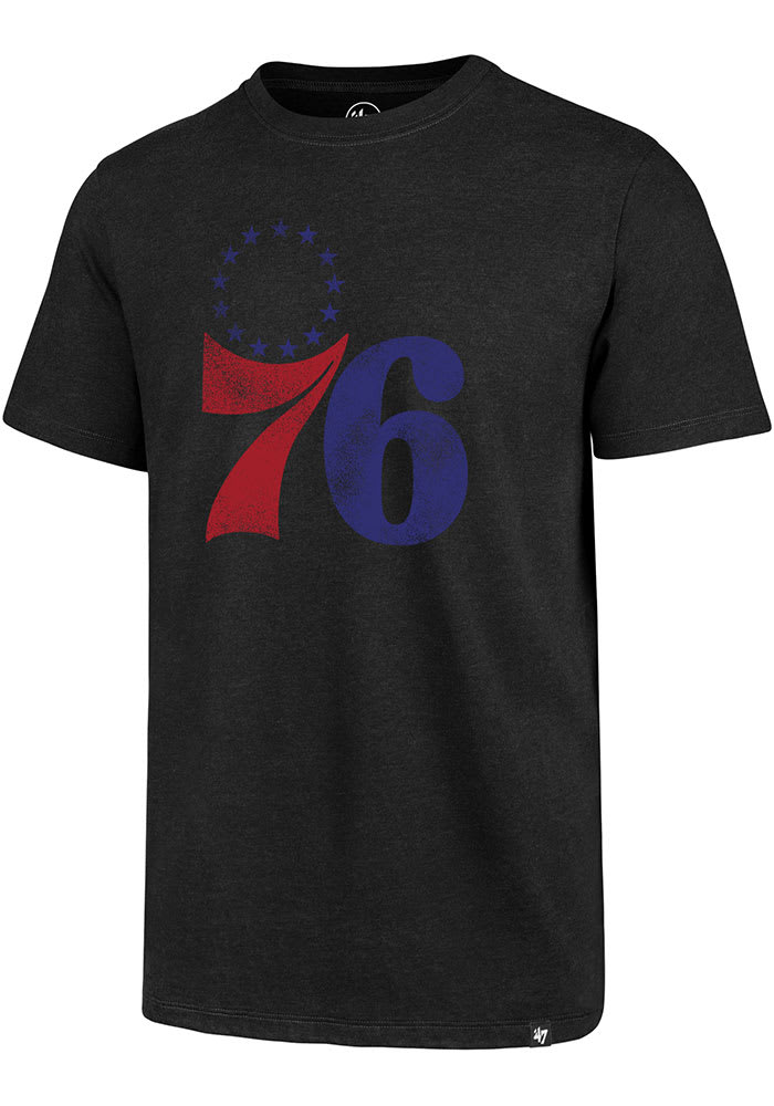 47 Philadelphia 76ers Black Imprint Club Short Sleeve T Shirt