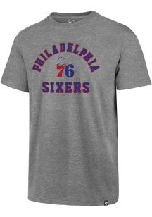 47 Philadelphia 76ers Grey Varsity Arch Club Short Sleeve T Shirt