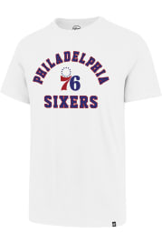 47 Philadelphia 76ers White Varsity Arch Super Rival Short Sleeve T Shirt