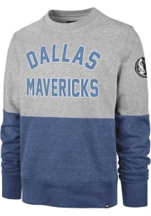 47 Dallas Mavericks Mens Grey GIBSON Long Sleeve Fashion Sweatshirt