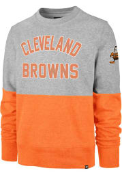 47 Cleveland Browns Mens Grey GIBSON Long Sleeve Fashion Sweatshirt