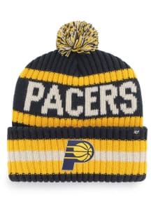 47 Indiana Pacers Navy Blue Bering Cuff Mens Knit Hat