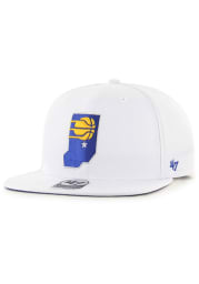 47 Indiana Pacers White Jersey Captain Mens Snapback Hat