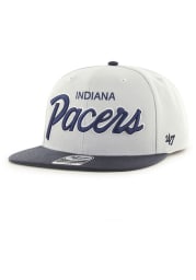 47 Indiana Pacers Grey Crosstown Captain Mens Snapback Hat