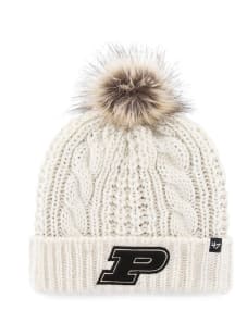 Purdue Boilermakers 47 Meeko Cuff Mens Knit Hat - White