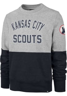 47 Kansas City Scouts Mens Grey GIBSON Long Sleeve Fashion Sweatshirt