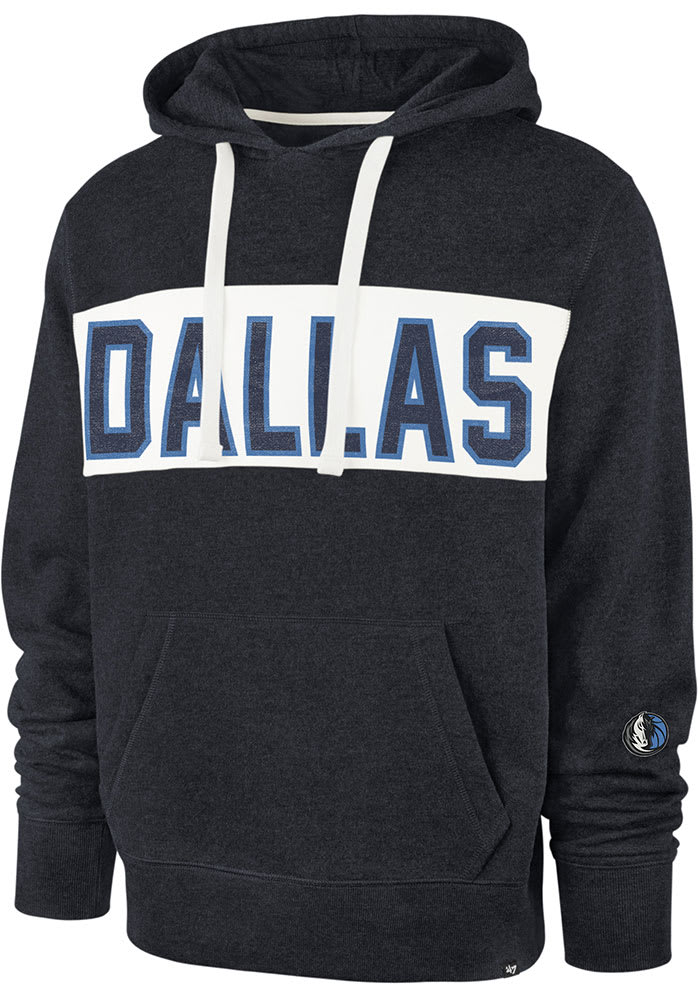 47 Dallas Mavericks Mens Blue Imprint Headline Long Sleeve Hoodie
