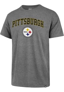 47 Pittsburgh Steelers Grey ARCH GAME CLUB Short Sleeve T Shirt