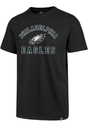 47 Philadelphia Eagles Black VARSITY ARCH CLUB Short Sleeve T Shirt