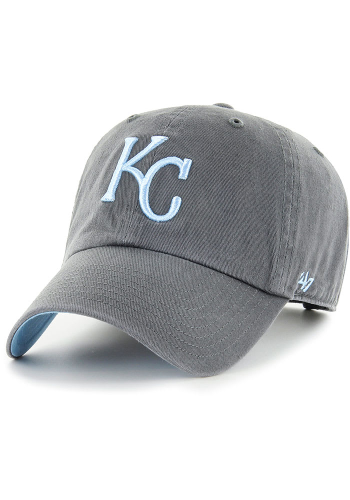 47 Kansas City Royals Pastel Pop Clean Up Adjustable Hat - Charcoal