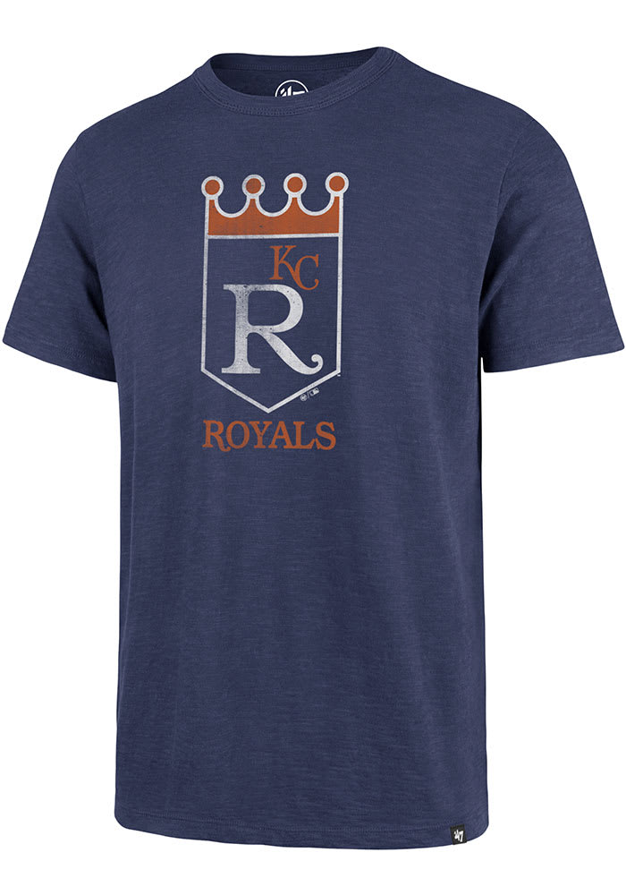 47 Kansas City Royals Blue Grit Vintage Scrum Short Sleeve Fashion T Shirt