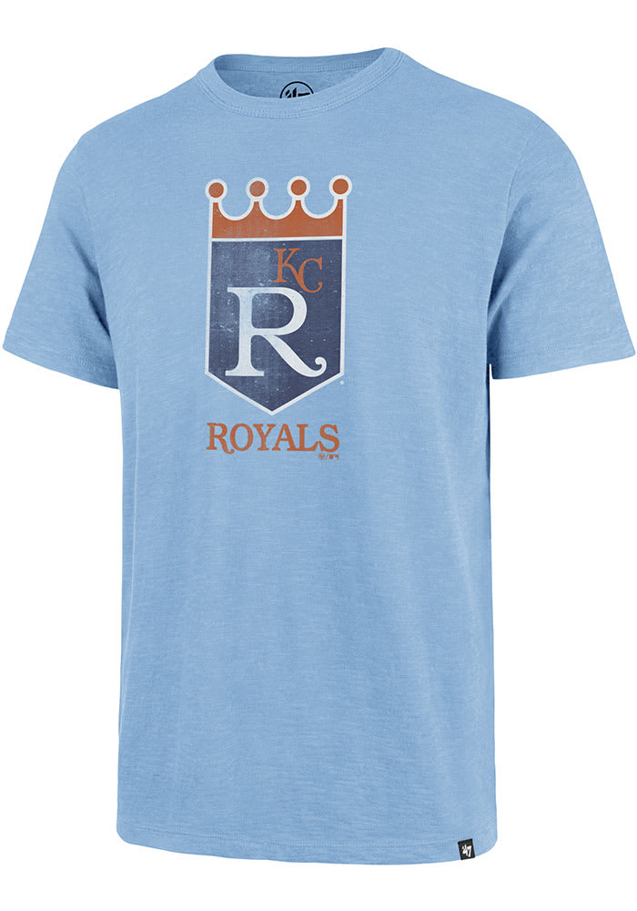 47 Kansas City Royals Light Blue Grit Vintage Scrum Short Sleeve Fashion T Shirt, Light Blue, 100% Cotton, Size L, Rally House