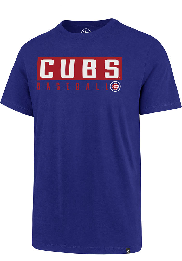 47 Chicago Cubs Blue Imprint Super Rival Short Sleeve T Shirt