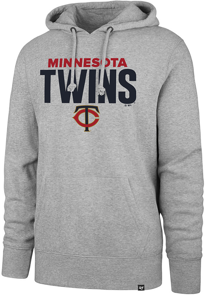47 Minnesota Twins Mens Grey Stack Up Long Sleeve Hoodie