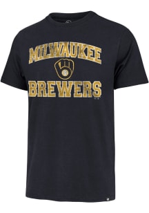 47 Milwaukee Brewers Navy Blue Union Arch Franklin Short Sleeve Fashion T Shirt