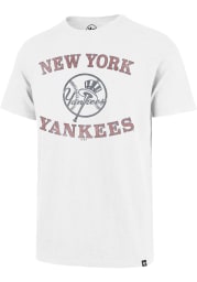 47 New York Yankees White Counter Arc Short Sleeve Fashion T Shirt