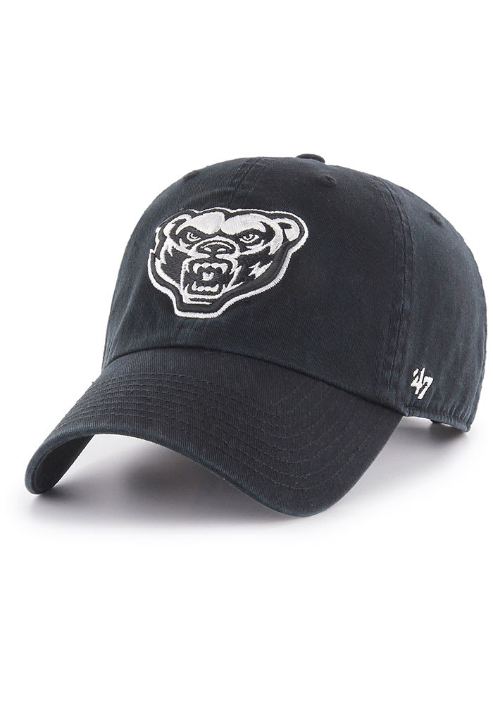 47 Oakland University Golden Grizzlies Clean Up Adjustable Hat - Black