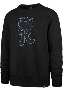 47 Kansas City Royals Mens Black Pop Imprint Headline Long Sleeve Crew Sweatshirt