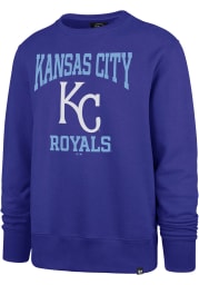 47 Kansas City Royals Mens Blue Top Team Long Sleeve Crew Sweatshirt